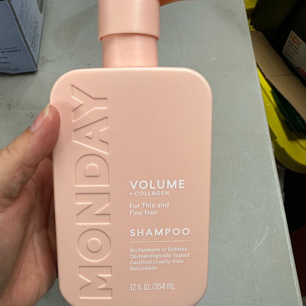 MONDAY Haircare Volume Shampoo 12oz for Thin, Fine, and Oily Hair 4 Bottles